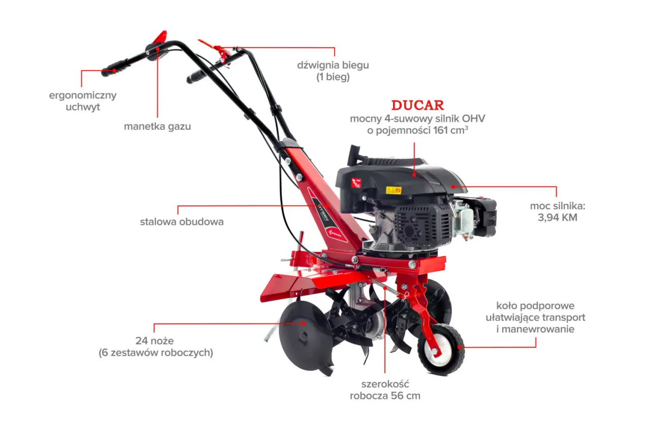 Glebogryzarka spalinowa w akcji
