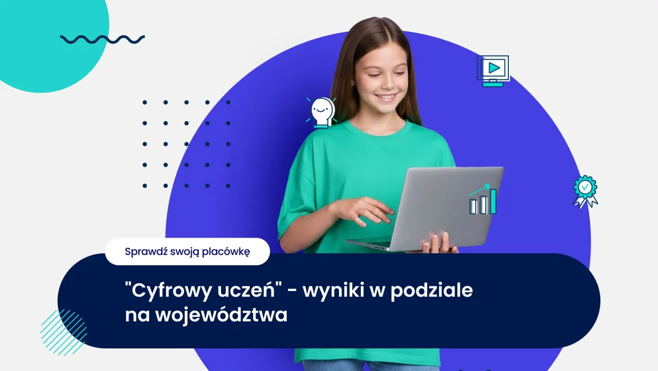 Grupa uczni&oacute;w z r&oacute;żnych klas, kryteria kwalifikacji do programu Cyfrowy Uczeń