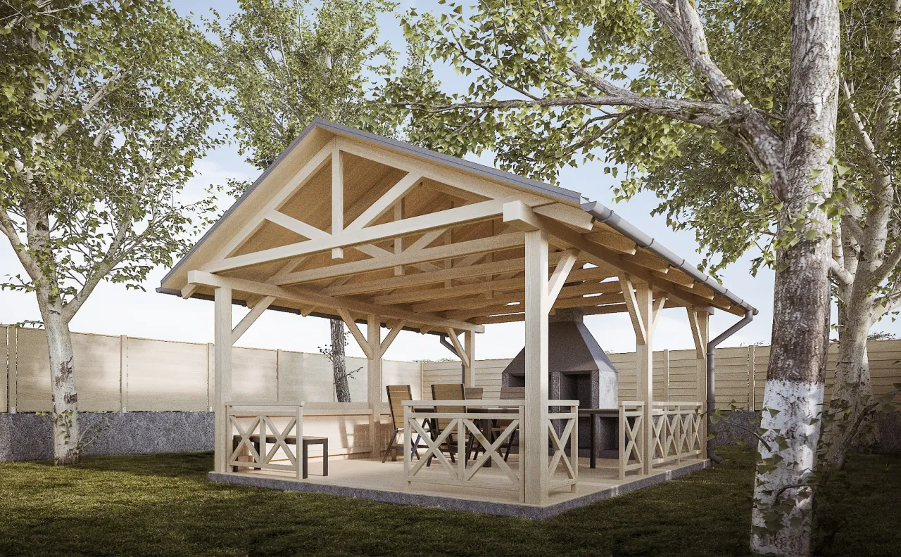 altana ogrodowa wizualizacja projekt