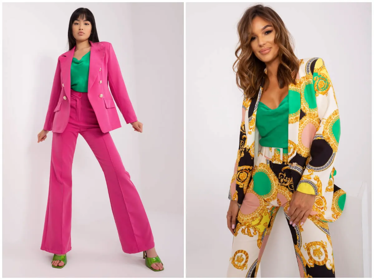 paleta kolor&oacute;w bluzek do garnituru damskiego