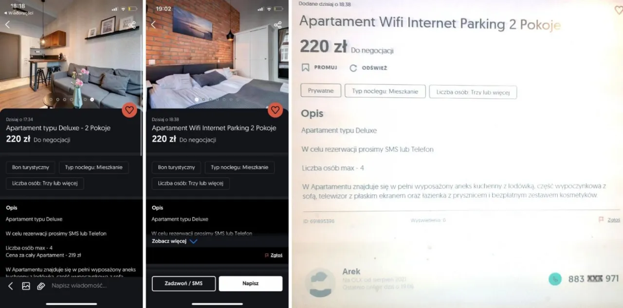 oszuści noclegi internetowe fałszywe ogłoszenie