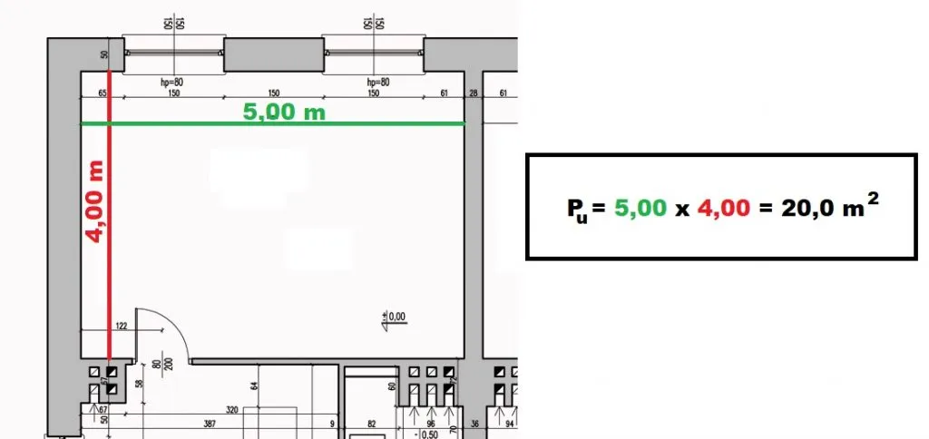 Przykład obliczeń powierzchni tynk&oacute;w pok&oacute;j
