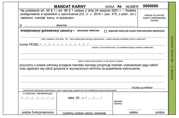 Jak zgłosić wykroczenie schemat