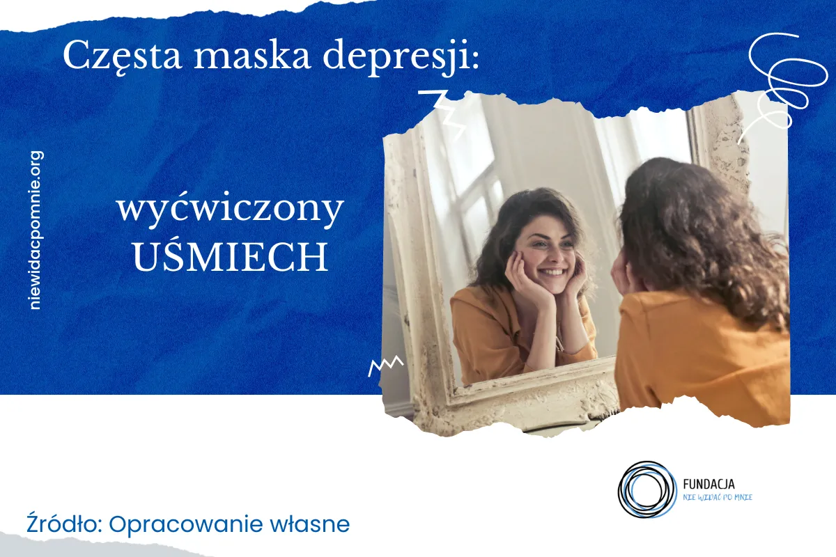 depresja maskowana uśmiechnięta osoba b&oacute;l