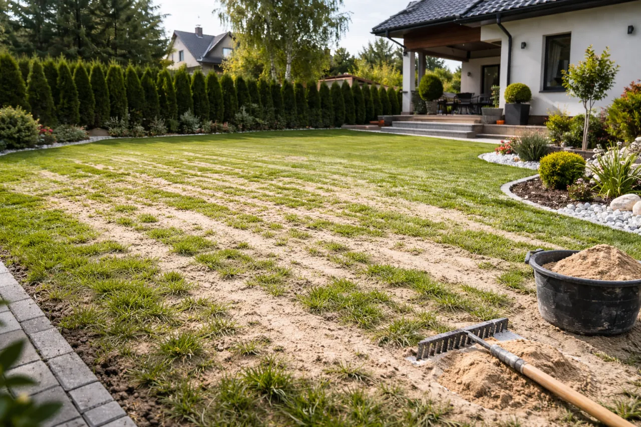 Kiedy piaskować trawnik