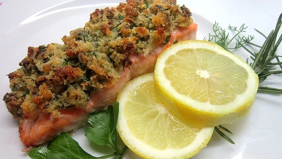 Lachsfilet mit Kr&auml;uterkruste