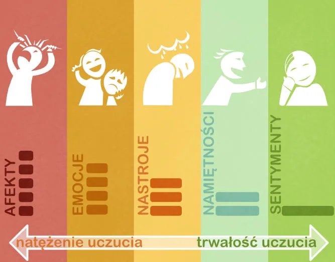 różne rodzaje zaburzeń emocjonalnych infografika