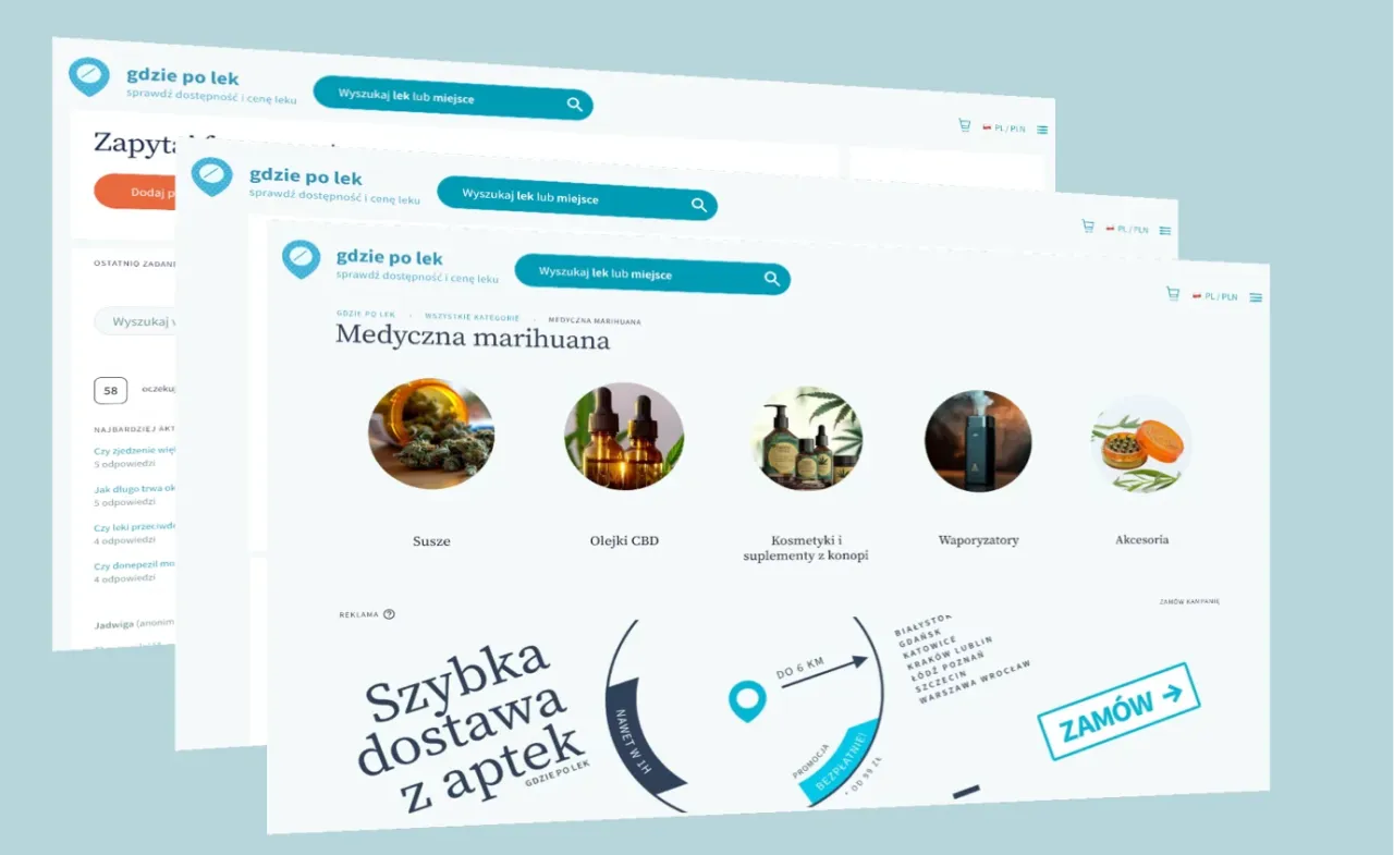 strona gł&oacute;wna GdziePoLek lub KtoMaLek