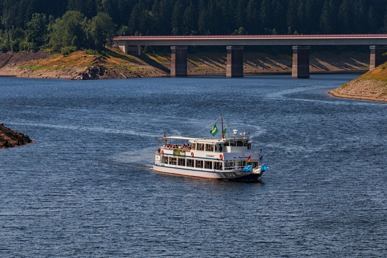 MS AquaMarin Okertalsperre Schiff
