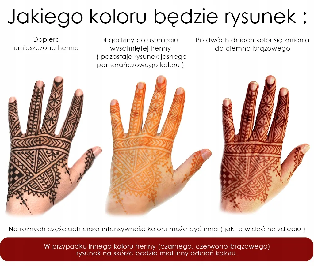 naturalna henna pasta kolor na sk&oacute;rze