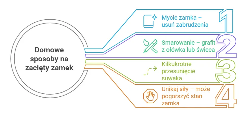 rodzaje uszkodzeń zamka w torebce