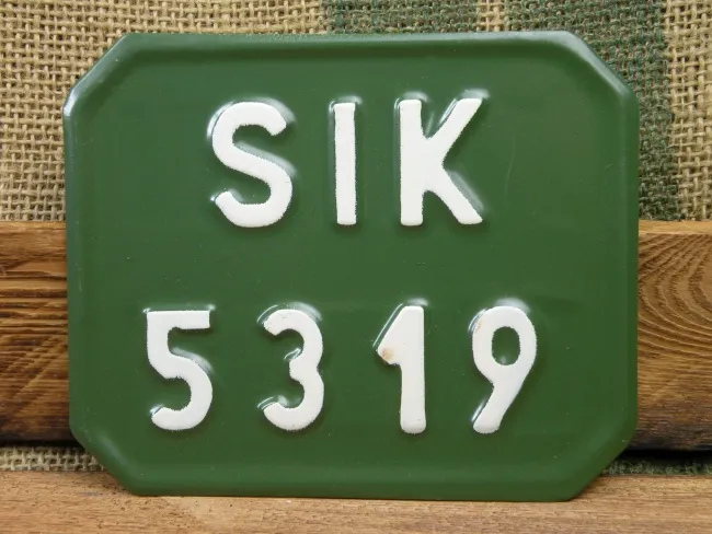 tablica rejestracyjna motorower