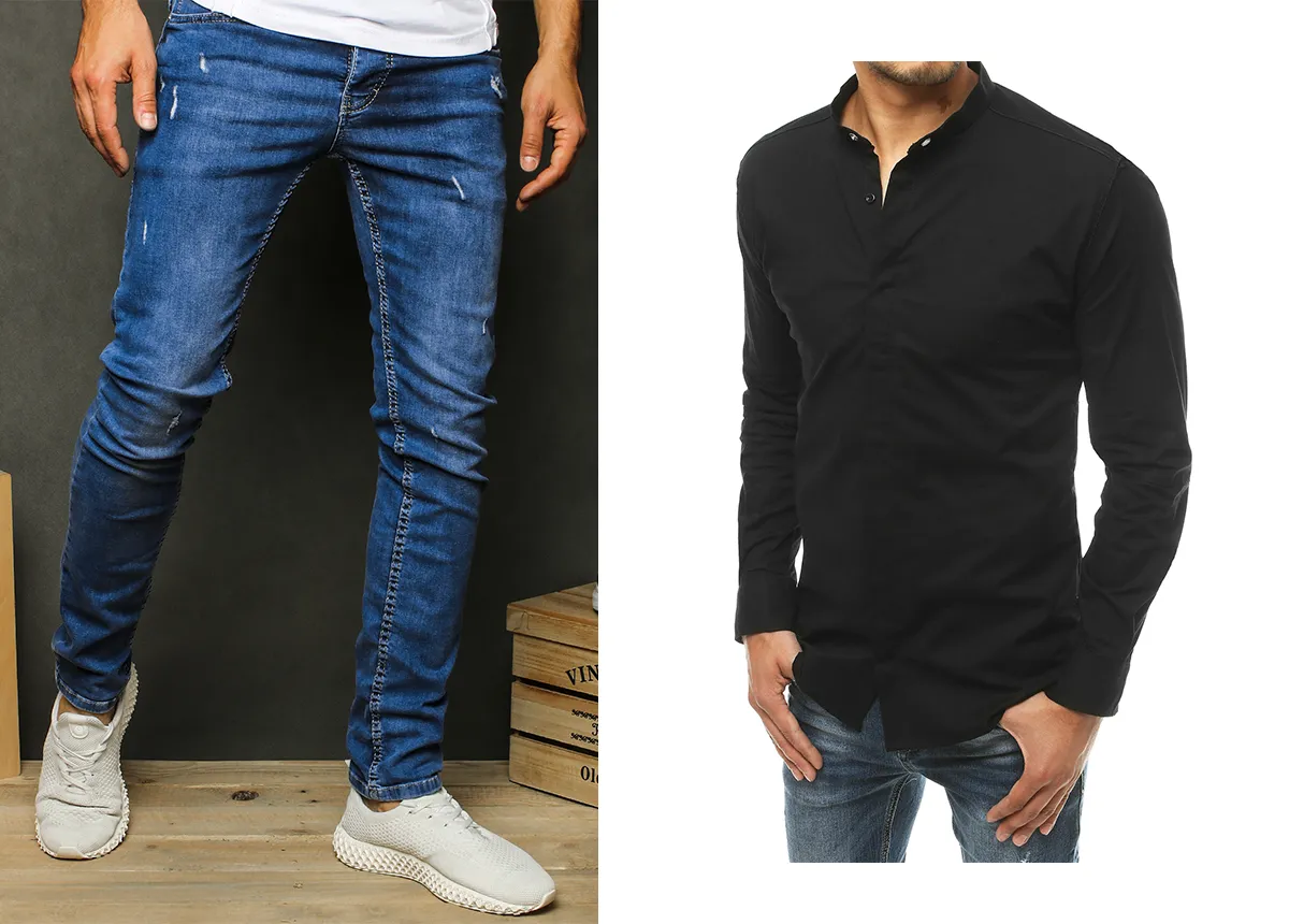 buty i akcesoria do czarnej koszuli