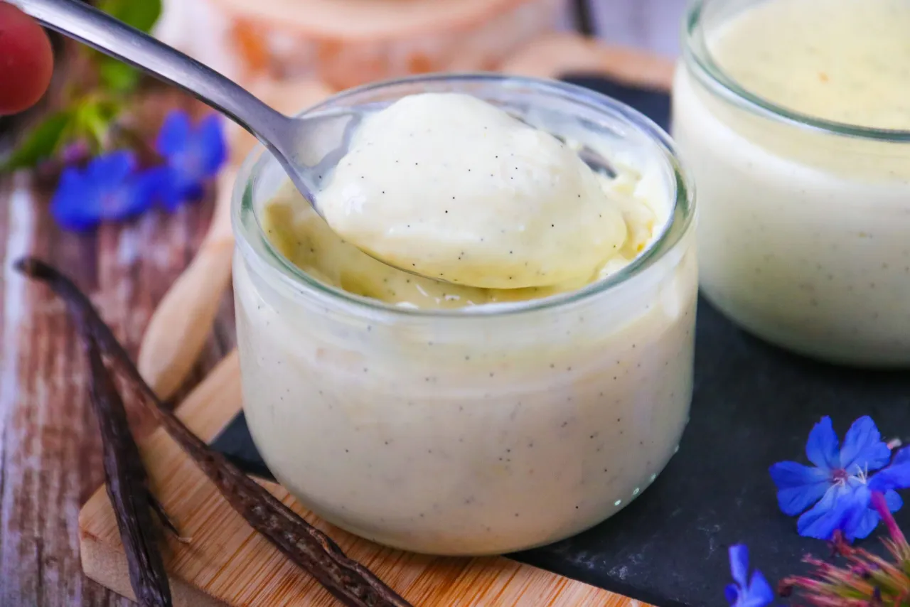 cr&egrave;me dessert vanille maison