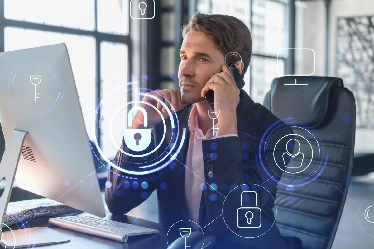 osoba rozmawiająca z konsultantem na infolinii