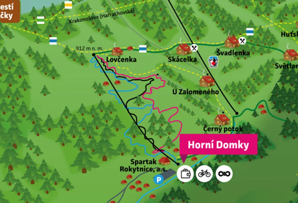 Trasy rowerowe Jakuszyce Polana Izerska mapa