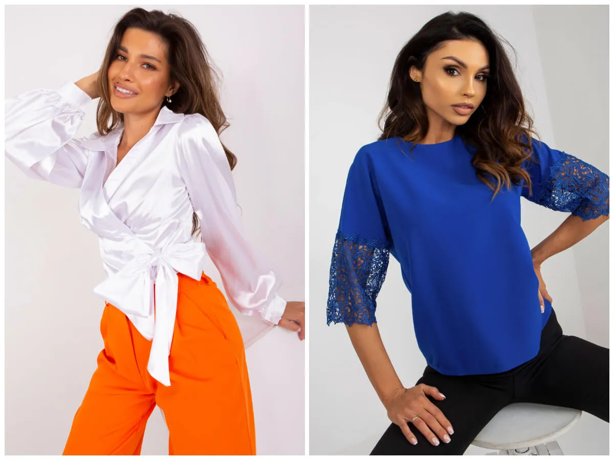 r&oacute;żne fasony bluzek do eleganckich spodni