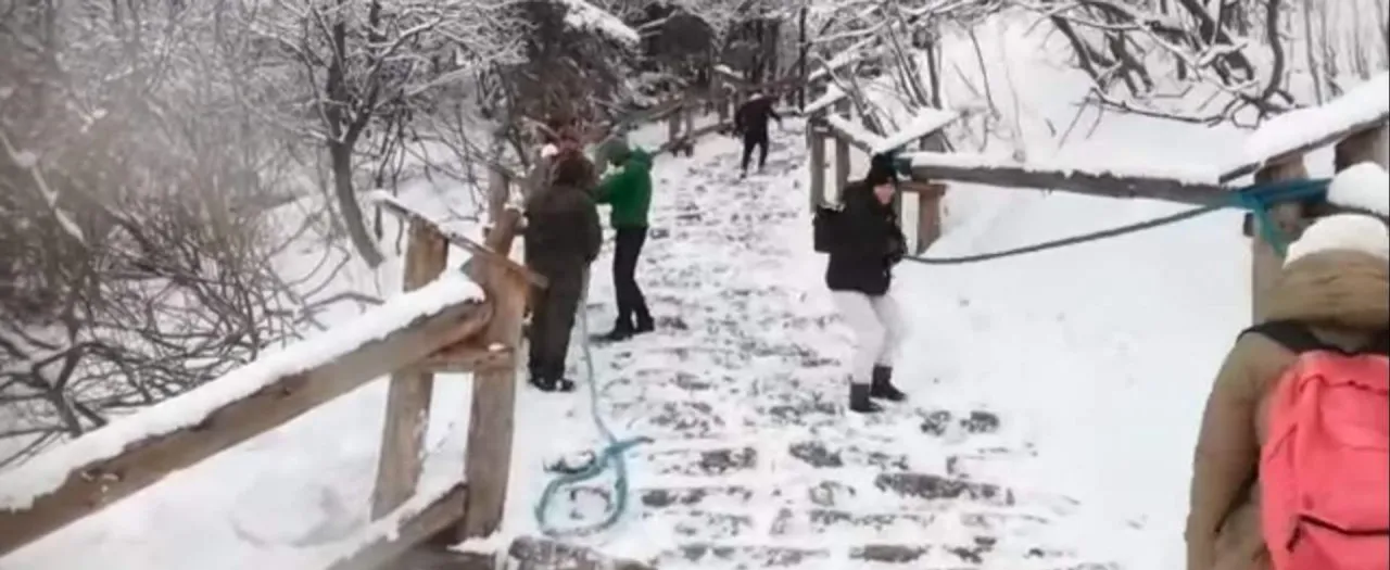 Morskie Oko zimą szlak raczki
