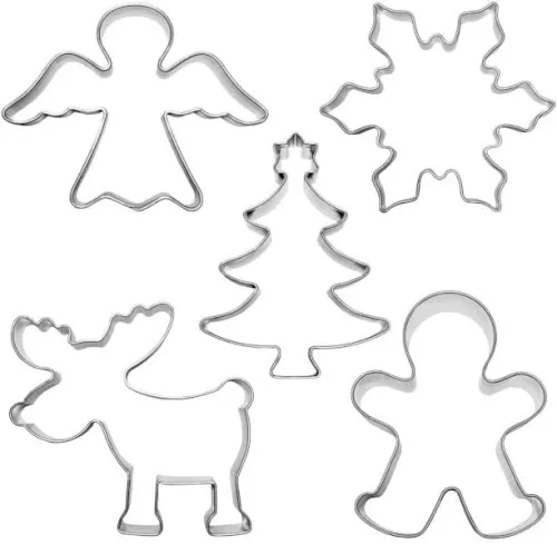 świąteczne wzory na ciastkach śnieżynki renifery choinki