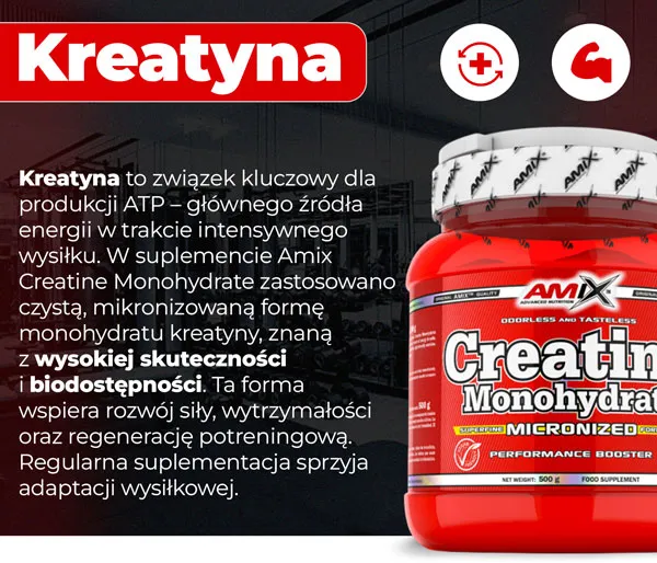 kreatyna monohydrat opakowanie