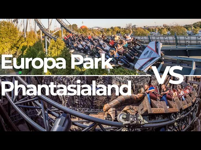 Montage photo des attractions phares d'Europa-Park et Phantasialand