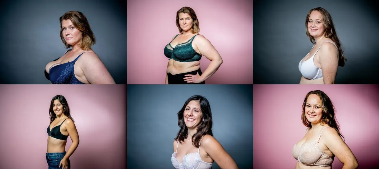 kobieta w dobrze dopasowanym biustonoszu