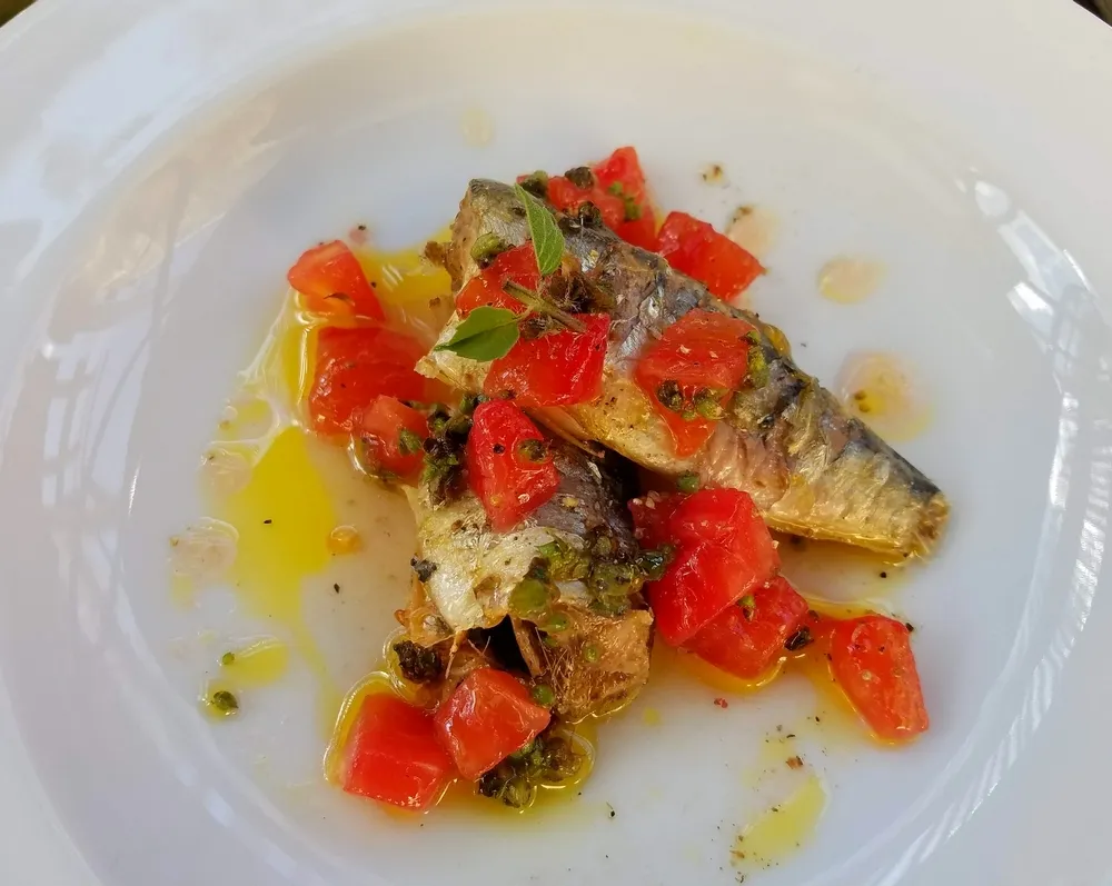 Sardines grillées avec sauce vierge