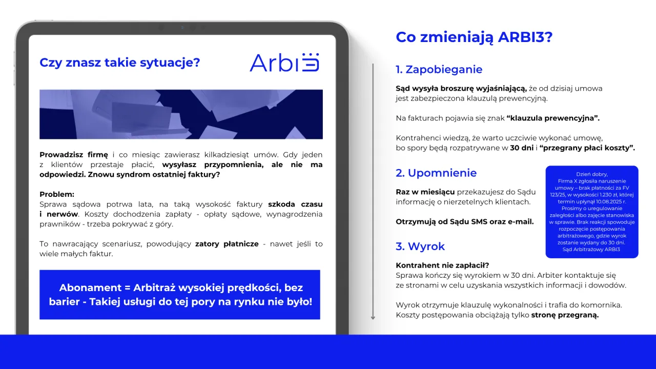 klauzula arbitrażowa wz&oacute;r