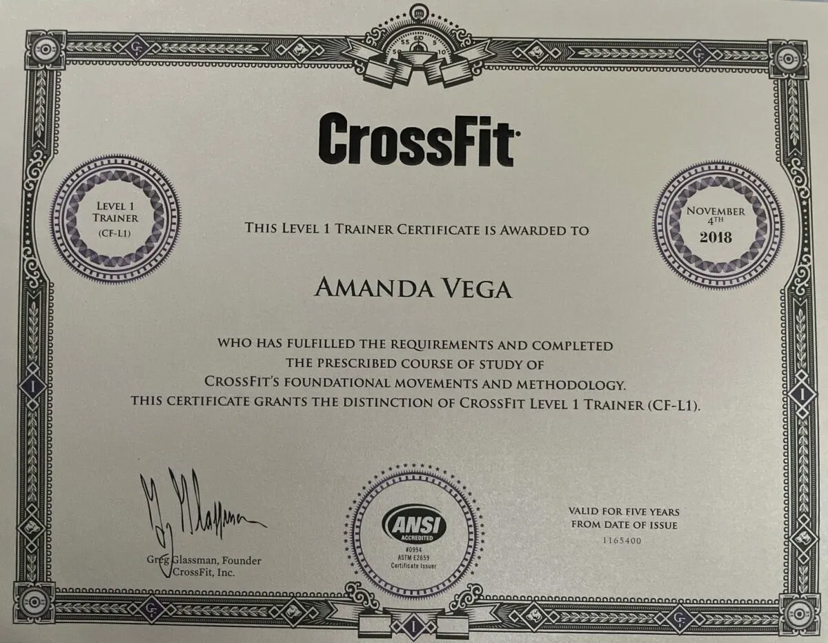 CrossFit Level 1 certyfikat i trenerzy