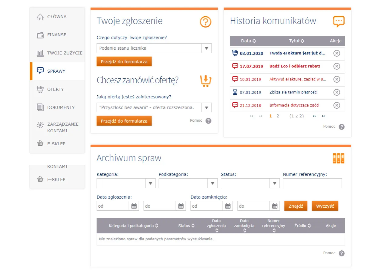 PGE eBOK zmiana cyklu rozliczeniowego
