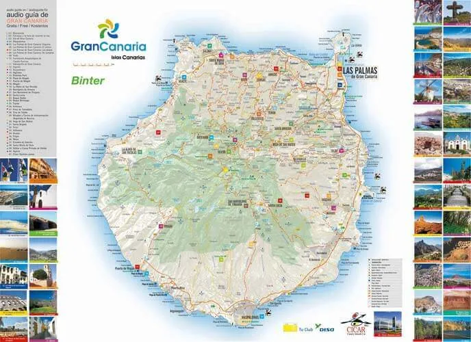 Zdjęcie Mapa de la isla Gran Canaria: explora sus tesoros ocultos y más