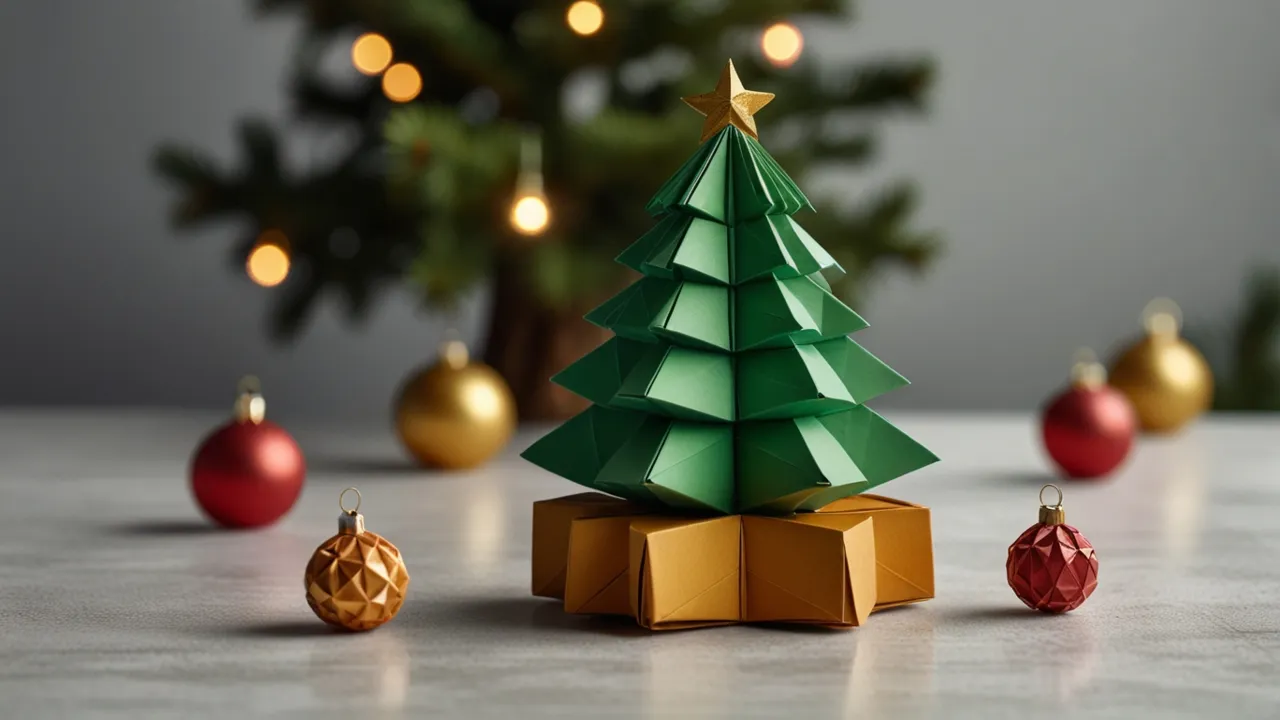 Zdjęcie Jak zrobić choinkę z origami: krok po kroku dla początkujących