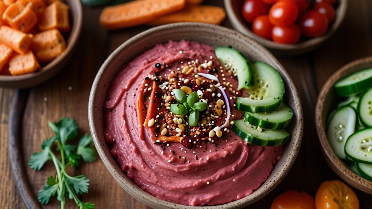 Zdjęcie Jak zrobić hummus z burakiem? Przepis na zdrową przekąskę