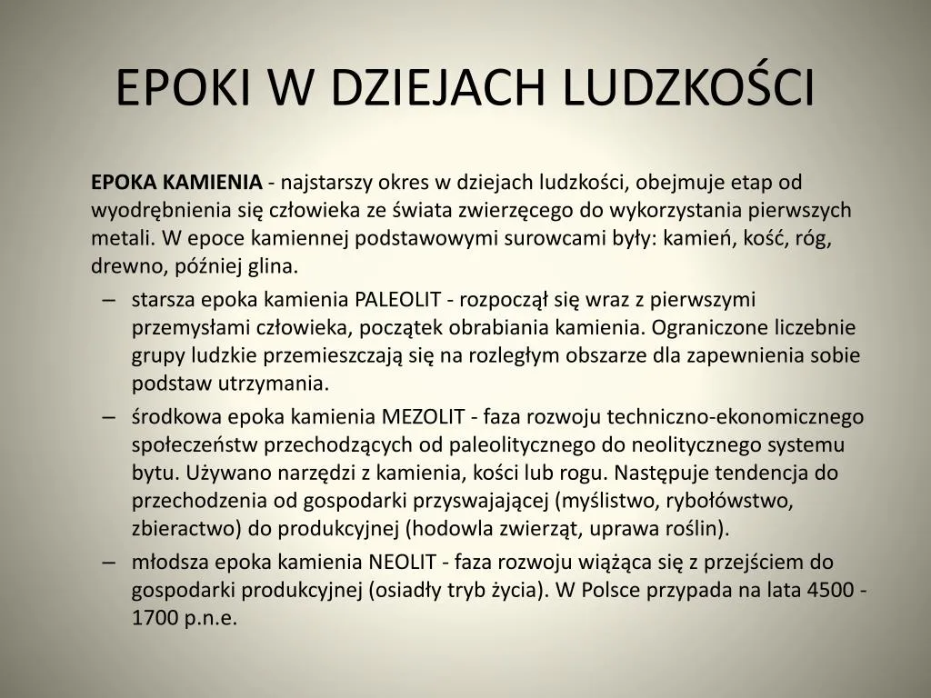 Zdjęcie Epoki w dziejach człowieka: Kluczowe wydarzenia i ich znaczenie