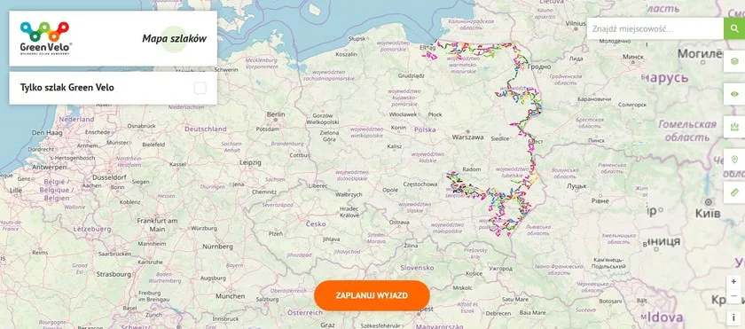 Zdjęcie Mapa trasy rowerowej Green Velo - odkryj najlepsze miejsca w Polsce