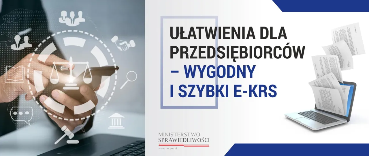 Wyszukiwarka KRS Ministerstwa Sprawiedliwości ekran gł&oacute;wny