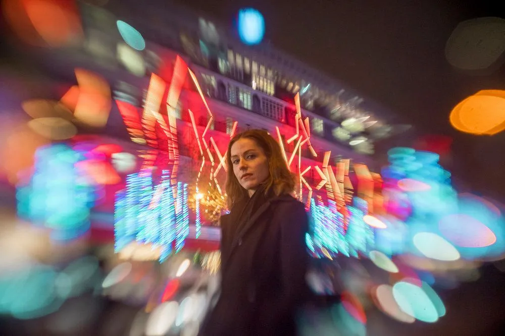 portret z pięknym bokeh