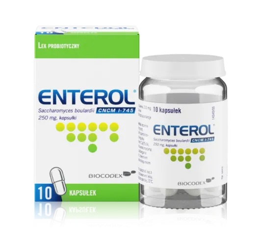 Opakowanie leku Enterol kapsułki i saszetki