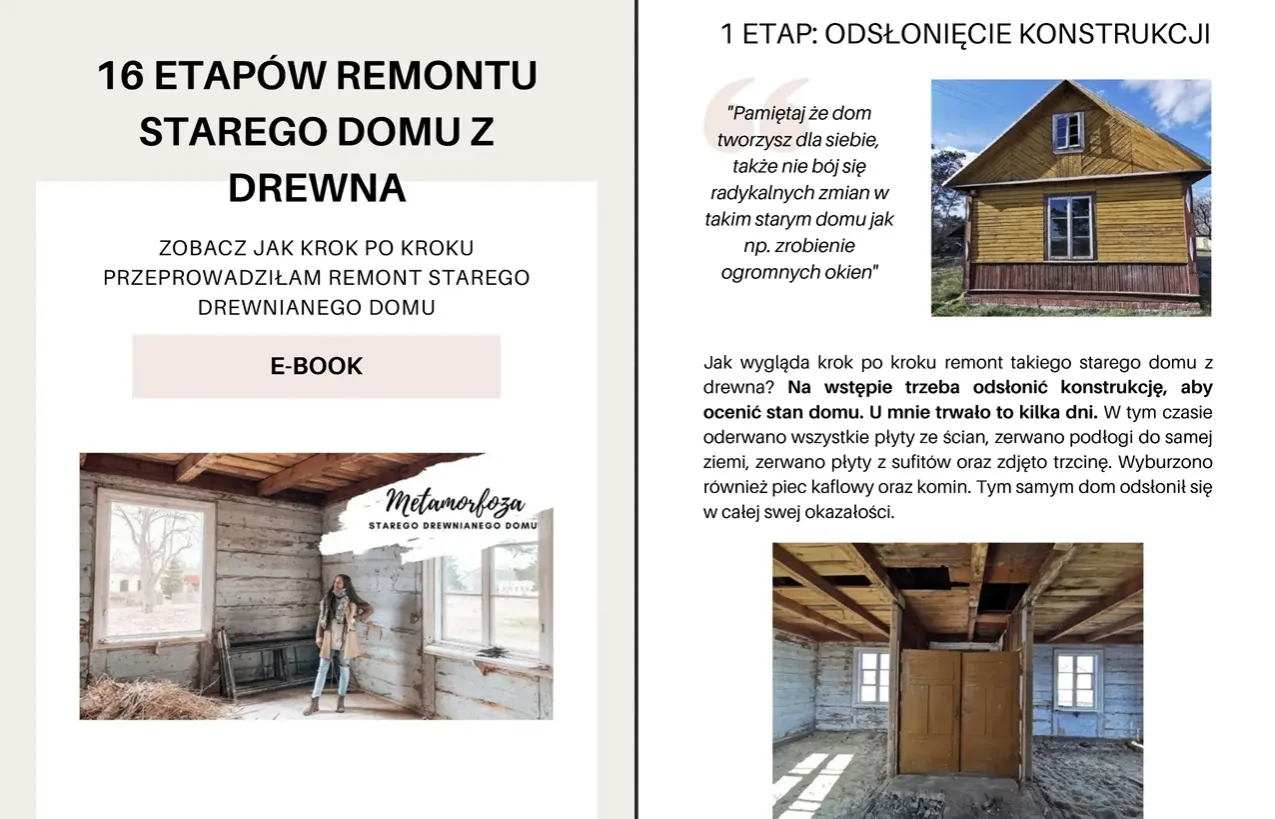 Remont starego domu etapy infografika