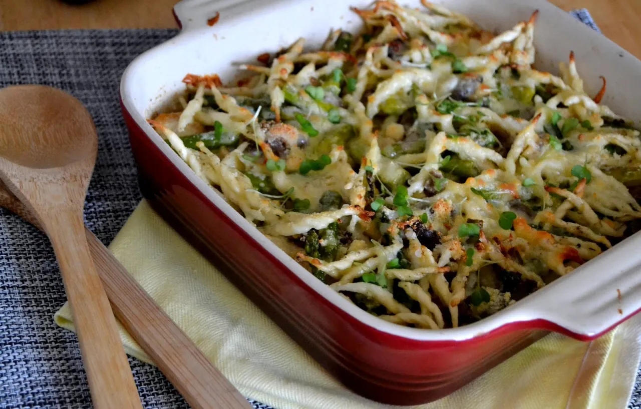 zapiekanka szparagi kurczak stół rodzinny