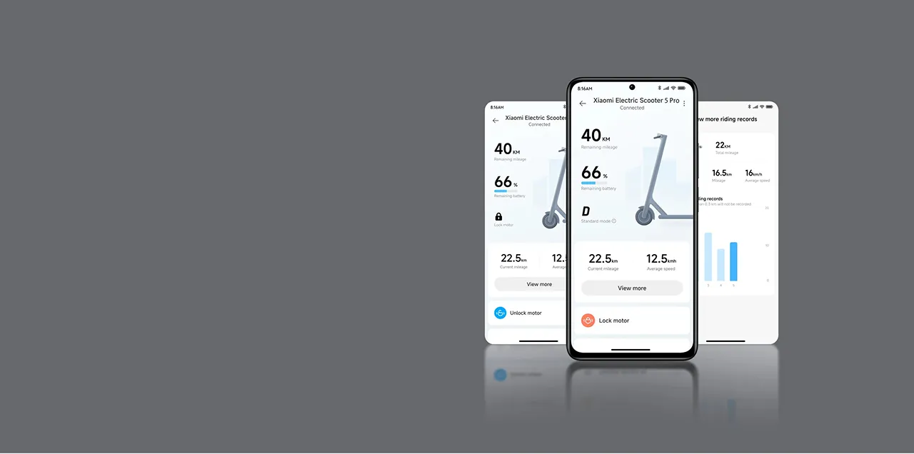 aplikacja xiaomi home hulajnoga interfejs