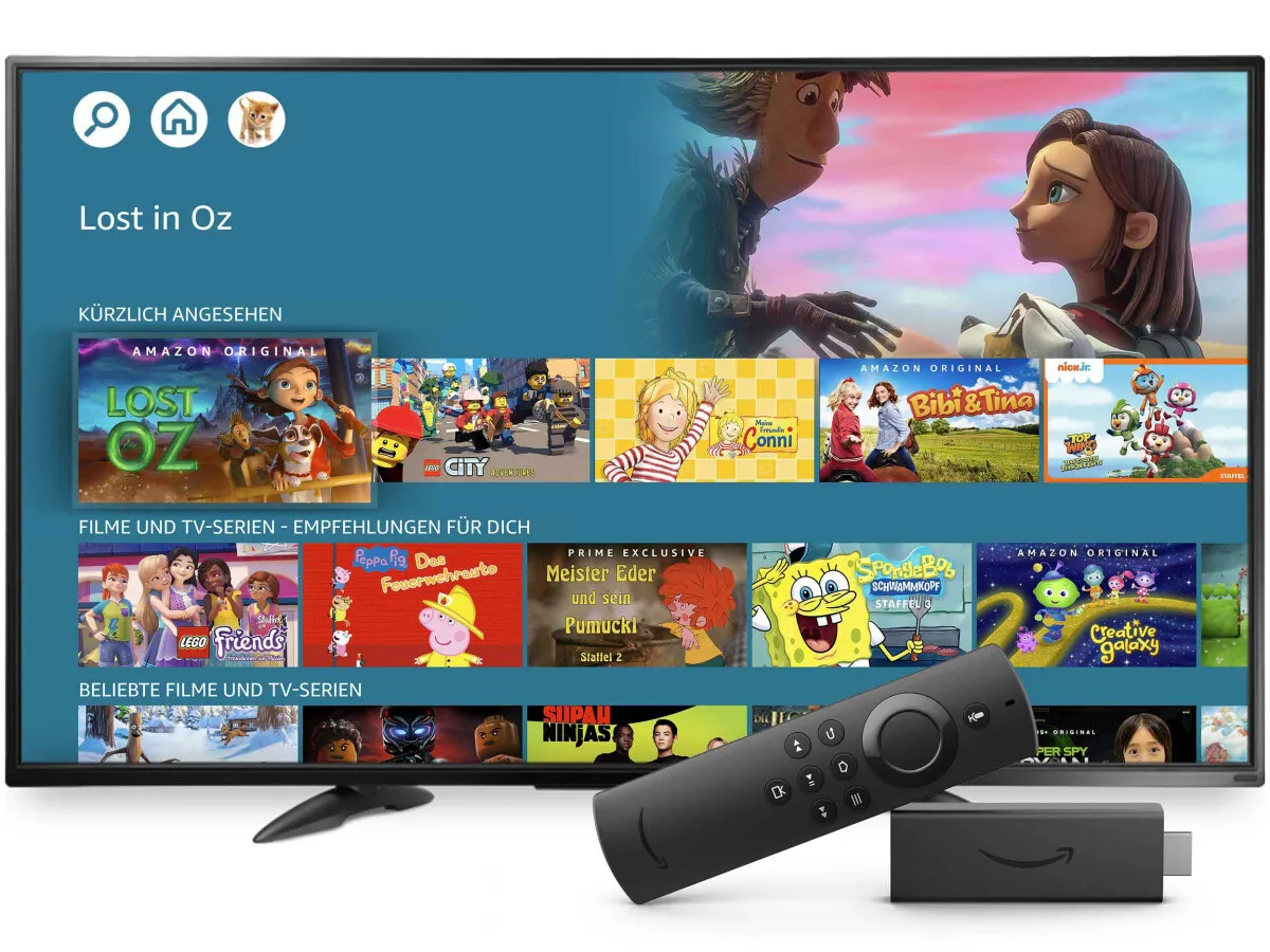 Amazon Kids auf Fire TV Stick Benutzeroberfl&auml;che