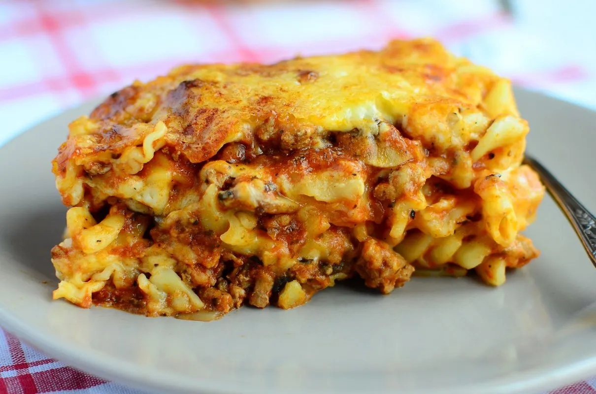 zapiekanka mięso mielone pieczarki