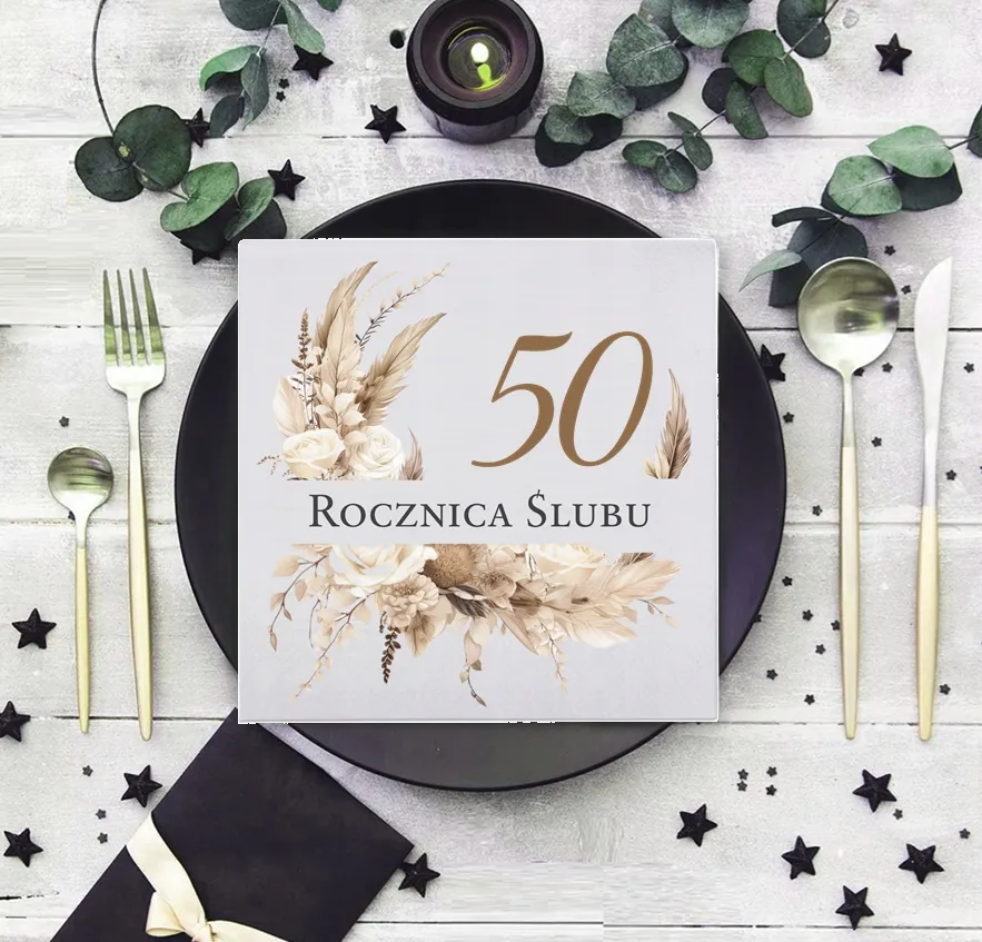 Dekoracja stołu złote gody