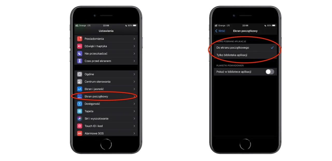 iPhone Biblioteka aplikacji przeciągnij i upuść