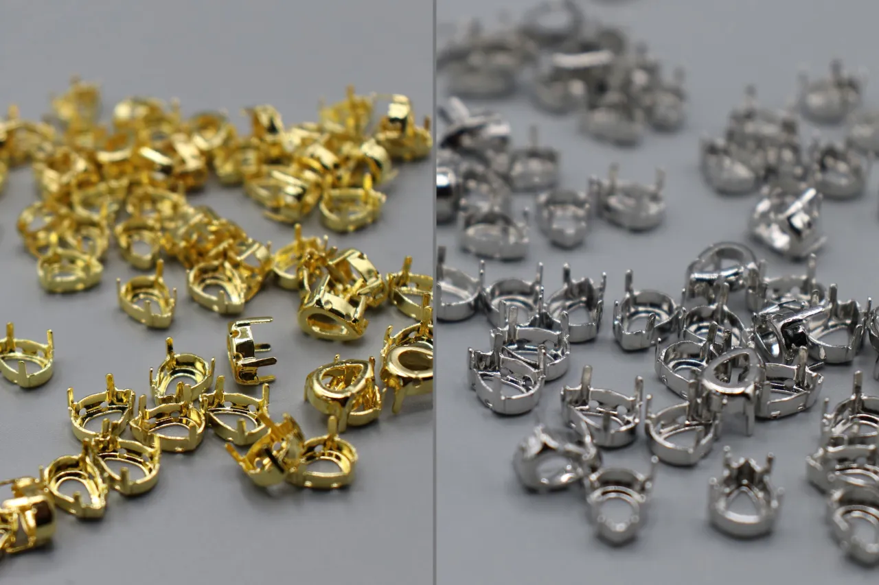 Tombak, mosiądz, pozłacane srebro