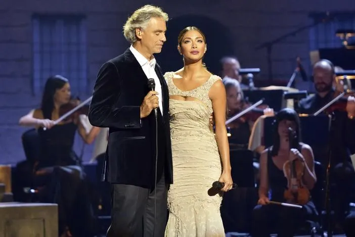 Andrea Bocelli i Giorgia na scenie