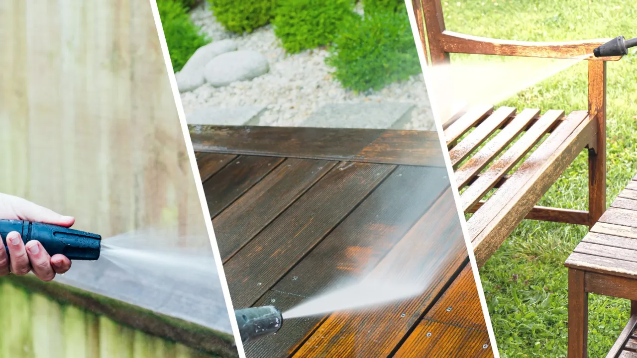 mycie drewnianej elewacji myjką ciśnieniową, technika mycia drewna pod ciśnieniem