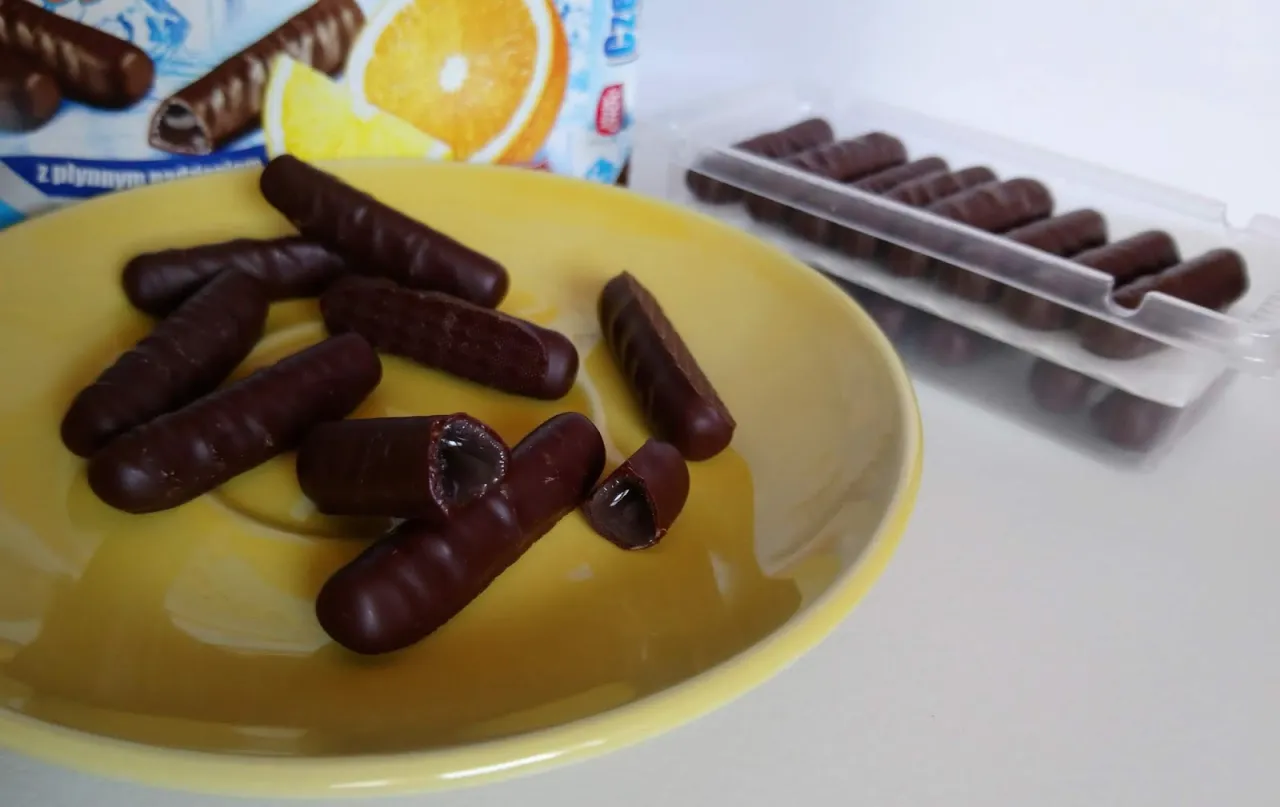 praliny z płynnym nadzieniem schemat