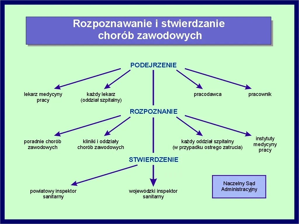 schemat zgłaszania choroby zawodowej